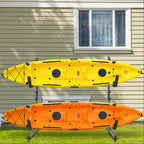 Bonnlo Kayak Stand Freestanding, Storage Rack for Two-Kayak, Canoe, Boat, Paddle Board, SUP, Surfboard for Indoor Outdoor Garage