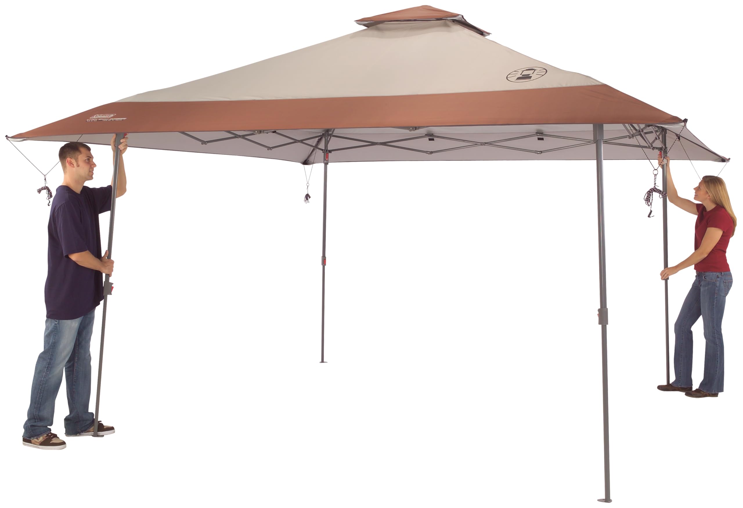 Coleman 13X13Ft Instant Canopy Sun Shelter, Portable Shade Tent Sets Up In 3 Minutes, Vented Roof For Airflow & Upf 50+ Sun Prot