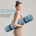 WOHAO Large 76x40x0.4 Yoga Mat - Extra Width & Thick Non-Slip Exercise Mat, Versatile for Stretching, Yoga Studio, Gym, Home & I