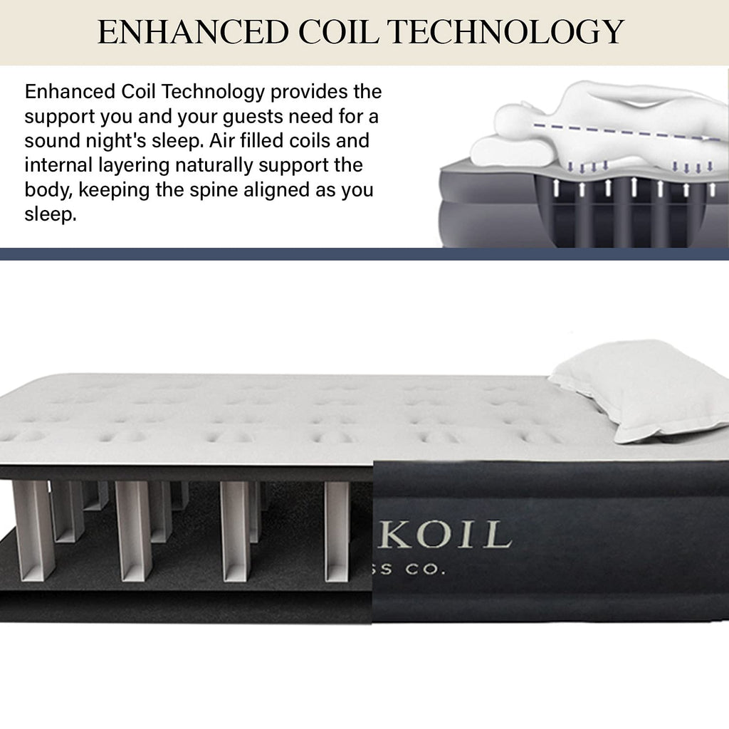 King Koil Luxury Twin Air Mattress With Built-In High Speed Pump For Camping, Home & Guests - 20