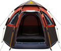 Toogh 2/3 Person Hexagon Instant Pop Up Tent for Camping, Waterproof with Rainfly, Double Layer & Fully Openable Windows for Max