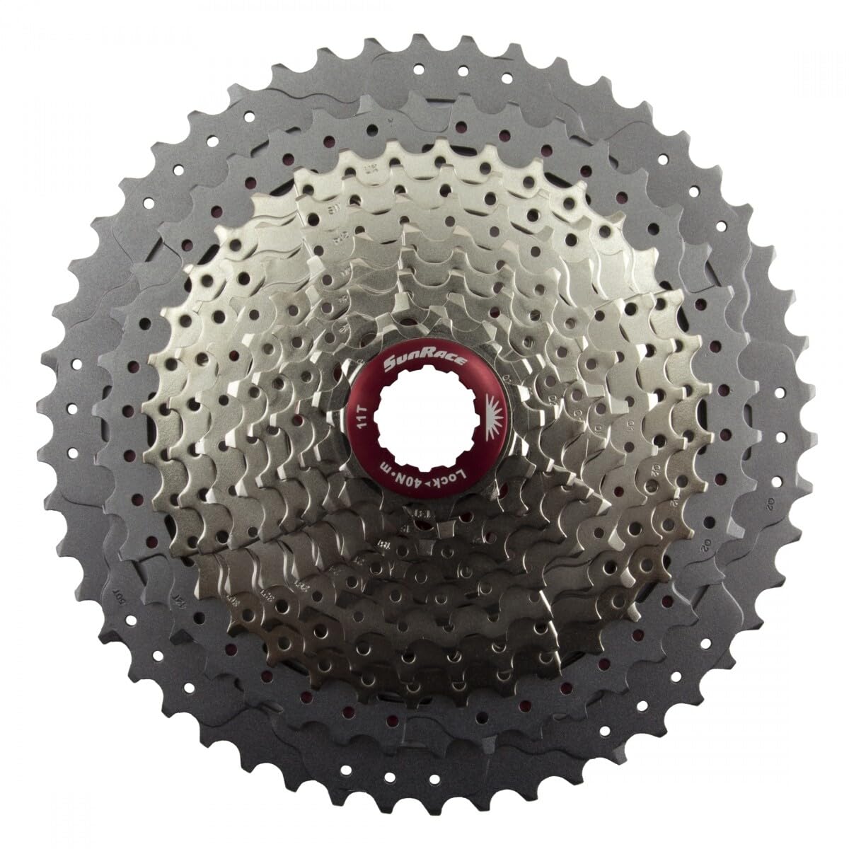 Sun Race CSMX80 11-Speed Cassette 11-50T. Metallic, Adults Unisex, Silver, Standard
