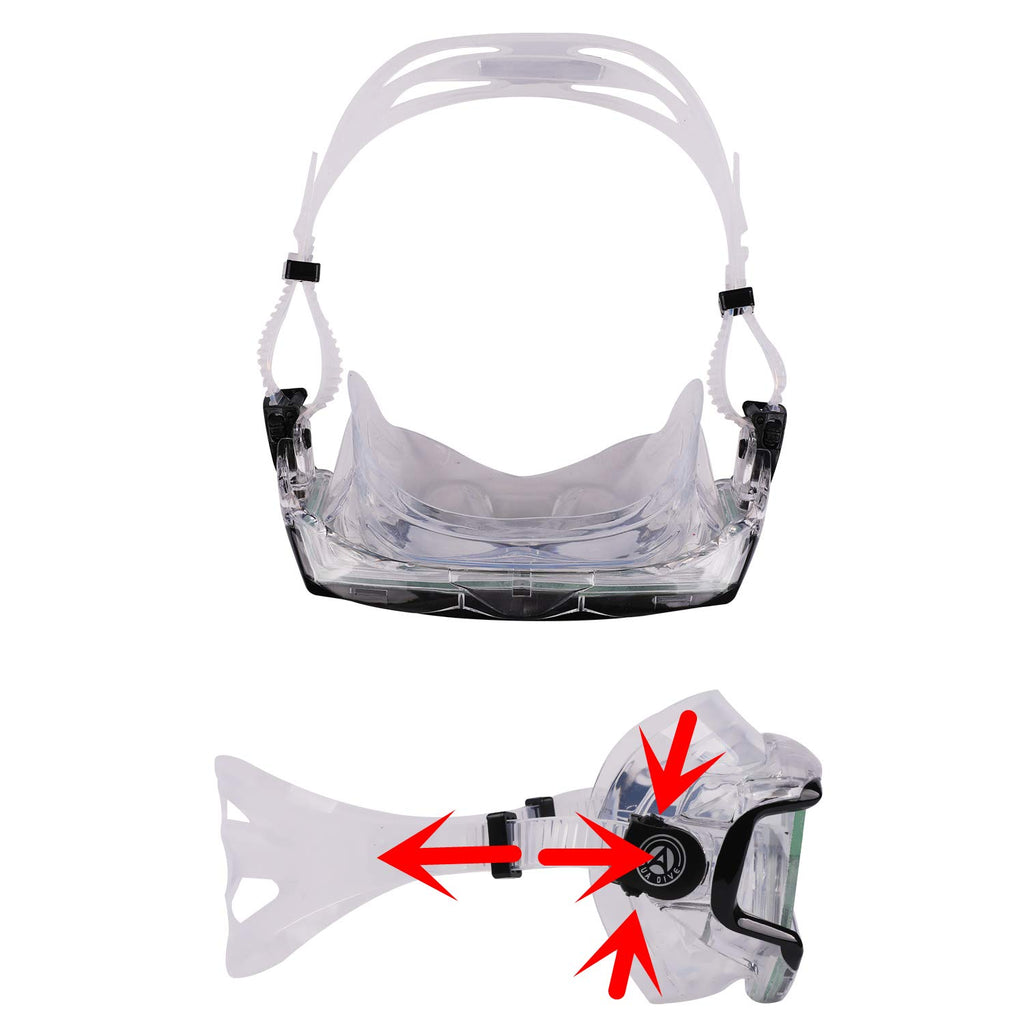 Aqua A Dive Sports Diving Mask Anti-Fog Swimming Snorkel Mask Suitable For Adults Scuba Dive Swim Snorkeling Goggles Masks (Blac