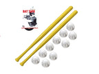 Wiffle Ball And Bat Combo Set, 10 Wiffle Balls Baseballs, 2 Bats, 1 Roll Bat Tape, And Pitching Guide