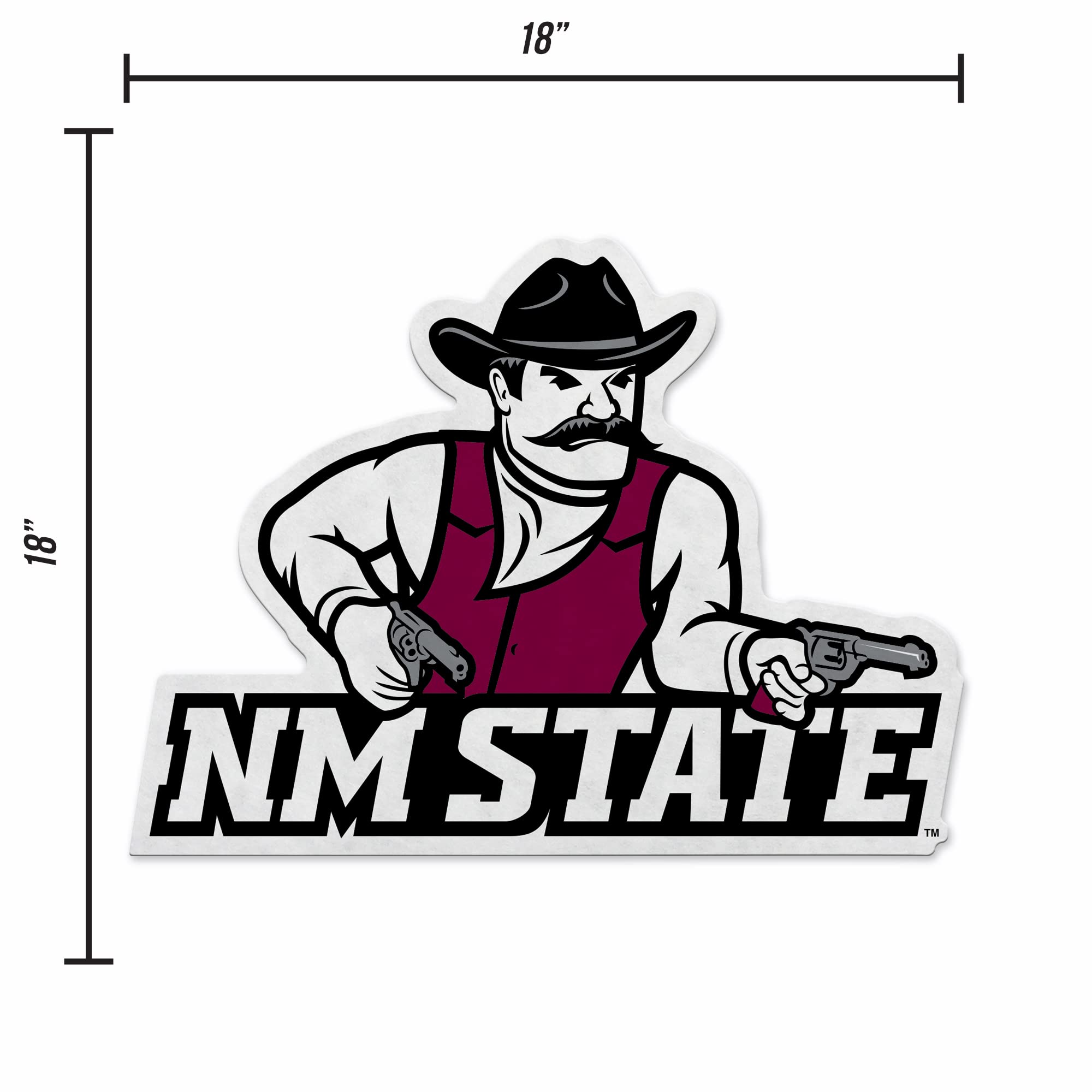 Rico Industries Ncaa New Mexico State Aggies Primary Shape Cut Pennant - Home And Living Room D  Cor - Soft Felt Ez To Hang