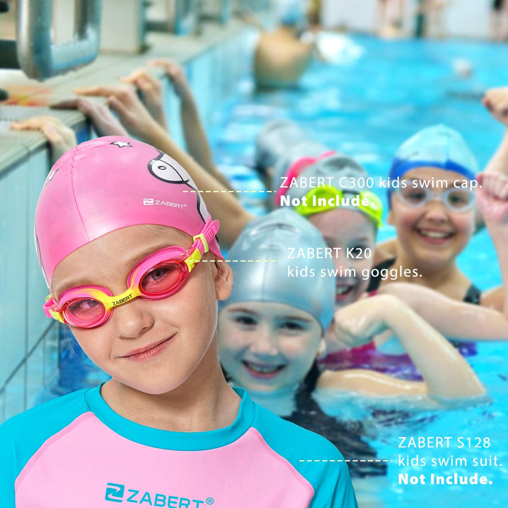 Zabert 2 Pack Girls Swim Goggles, Swimming Goggles For Girl Kids Toddler Youth Junior Children Child Age 3 4 5 6 7 8 9 10 11 12