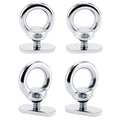 4 Pack 316 Ss Track Mount Tie Down Eyelet, Hold Bungee Cord Or Ropes Up To 0.6''