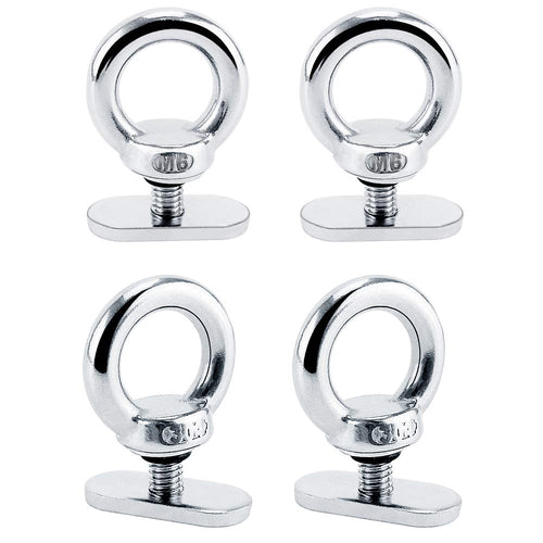 4 Pack 316 Ss Track Mount Tie Down Eyelet, Hold Bungee Cord Or Ropes Up To 0.6''