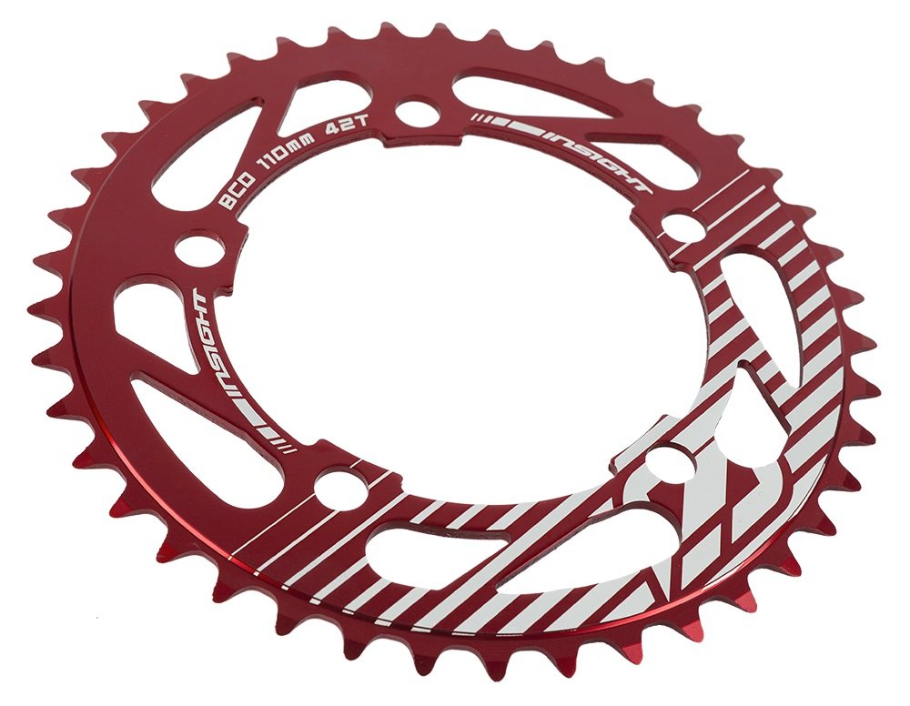 Insight 5-Bolt BMX Chainring 110mm BCD 38T Red