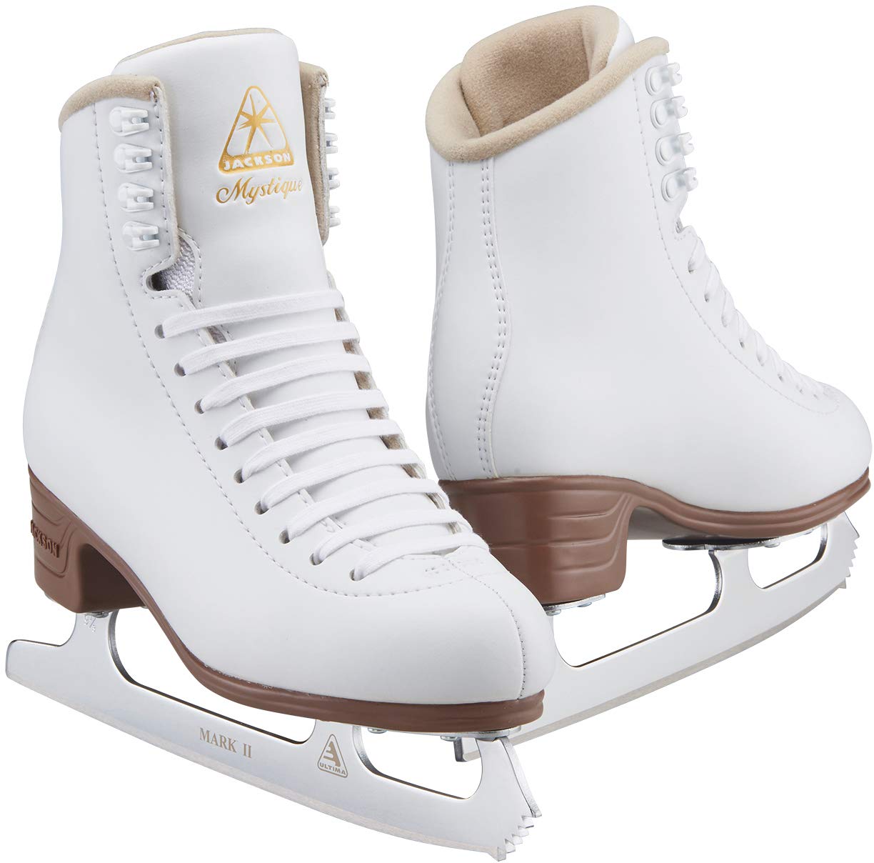 Jackson Ultima JS1491 Mystique Girls Misses Figure Ice Skates/Color: White Size: Kids 2