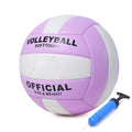 ABAJI Volleyball Purple Official Size Thicker PU Waterproof Anti-Explosion Design Youth Boys Girls Training Practice Indoor Outd