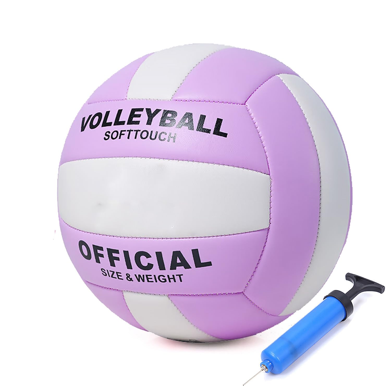 ABAJI Volleyball Purple Official Size Thicker PU Waterproof Anti-Explosion Design Youth Boys Girls Training Practice Indoor Outd