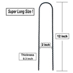 Trampolines Wind Stakes 24 Pack, 12 Inch Heavy Duty U Shaped Rebar Stake Ground Anchors Galvanized Steel Safety Trampoline Ancho