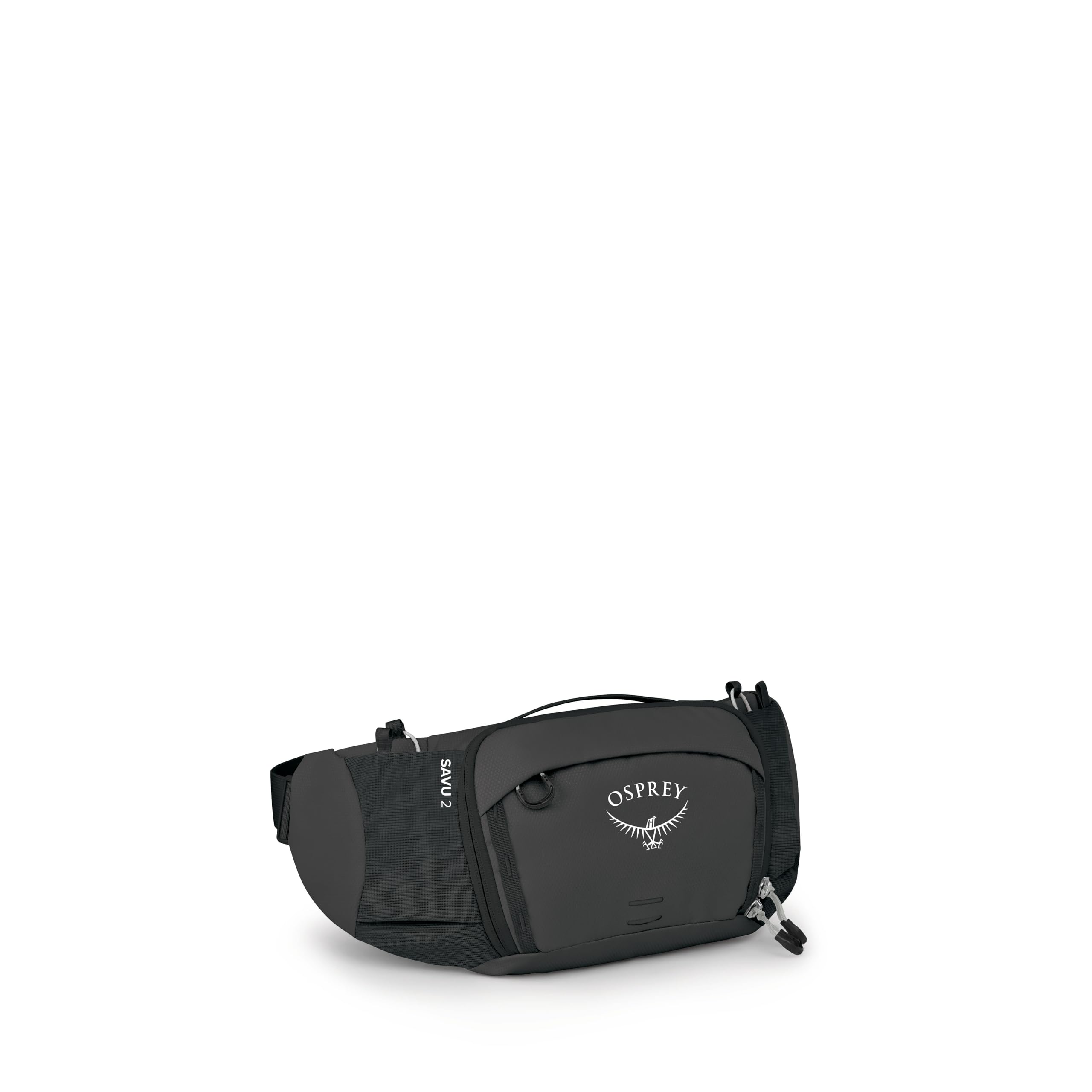 Osprey Savu 2L Biking Waist Pack for Men & Women - Mountain Bike Fanny Pack with Bottle Pockets - Hydration Bag, Raven Black