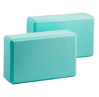 Exerz Yoga Blocks 2Pcs Gym Bricks High Density Eva Foam 9 X 6 X 3 Inches