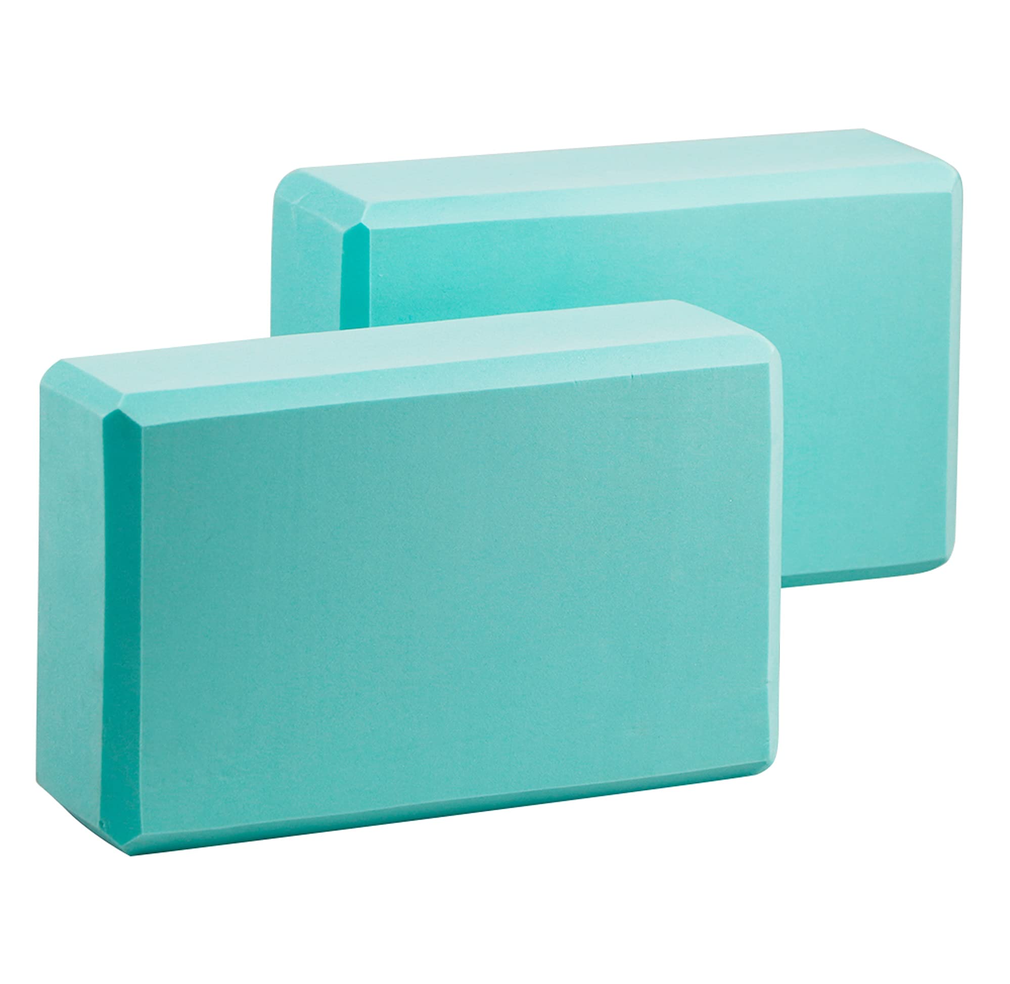 Exerz Yoga Blocks 2Pcs Gym Bricks High Density Eva Foam 9 X 6 X 3 Inches