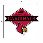 Rico Industries Ncaa Louisville Cardinals Distressed Shape Cut Pennant - Home And Living Room D  Cor - Soft Felt Ez To Hang,20.5