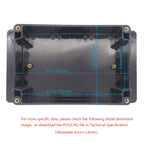 Junction Box, Zulkit Project Box Waterproof Dustproof Ip65 Abs Universal Electrical Boxes Enclosure With Fixed Ear Black 630 X 4