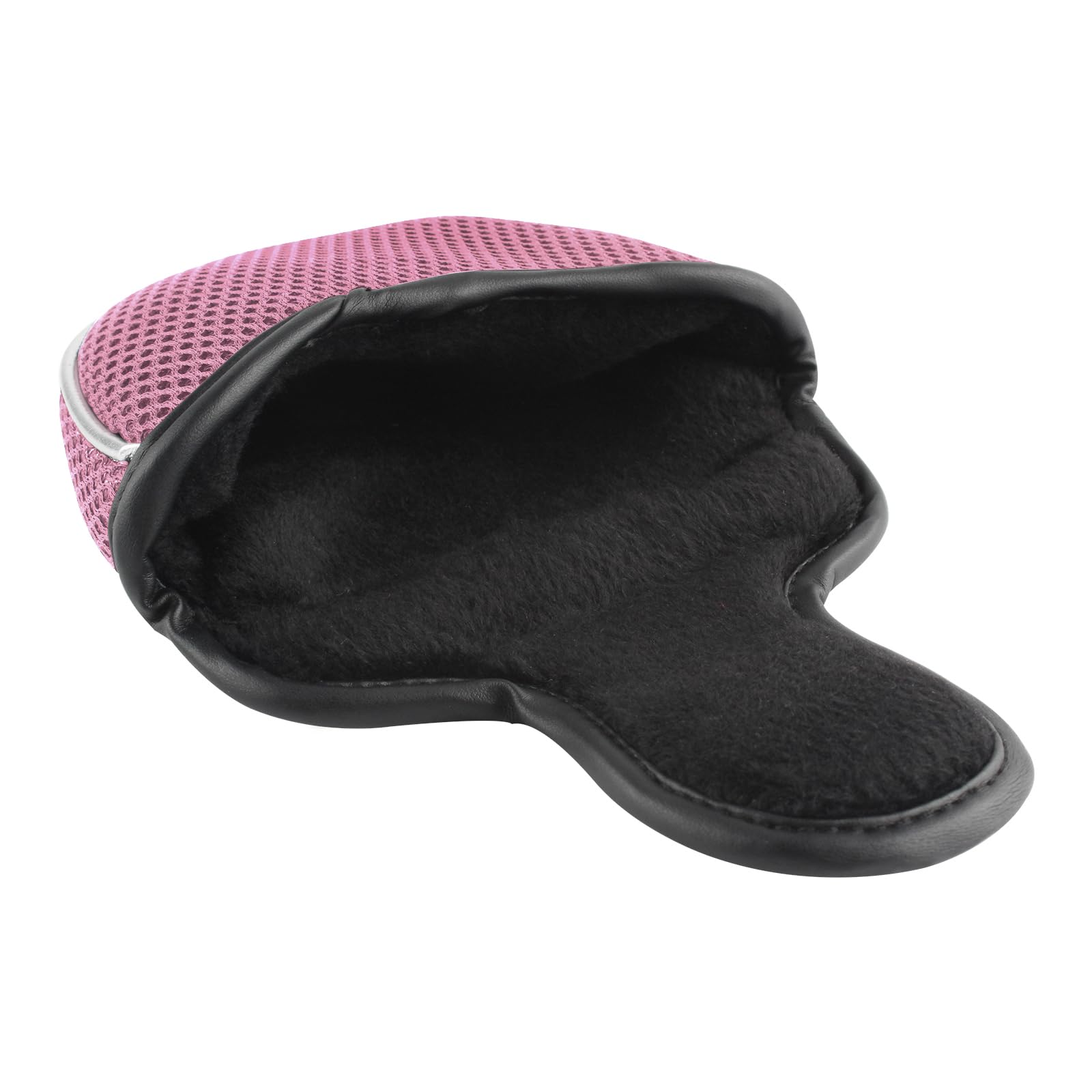 Andux Mesh Mallet Putter Cover Golf Putter Head Covers Pink, Semicircle
