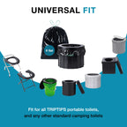 Triptips Portable Toilet Bags 20 Count Drawstring 8 Gallon Camping Toilet Bags Toilet Waste Bags Leak-Proof Toilet Liners, Trash