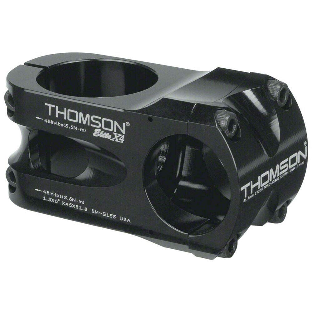 Thomson X4 31.8 Bicycle Stem (1.5 X 0-Degree X 45Mm, Black)
