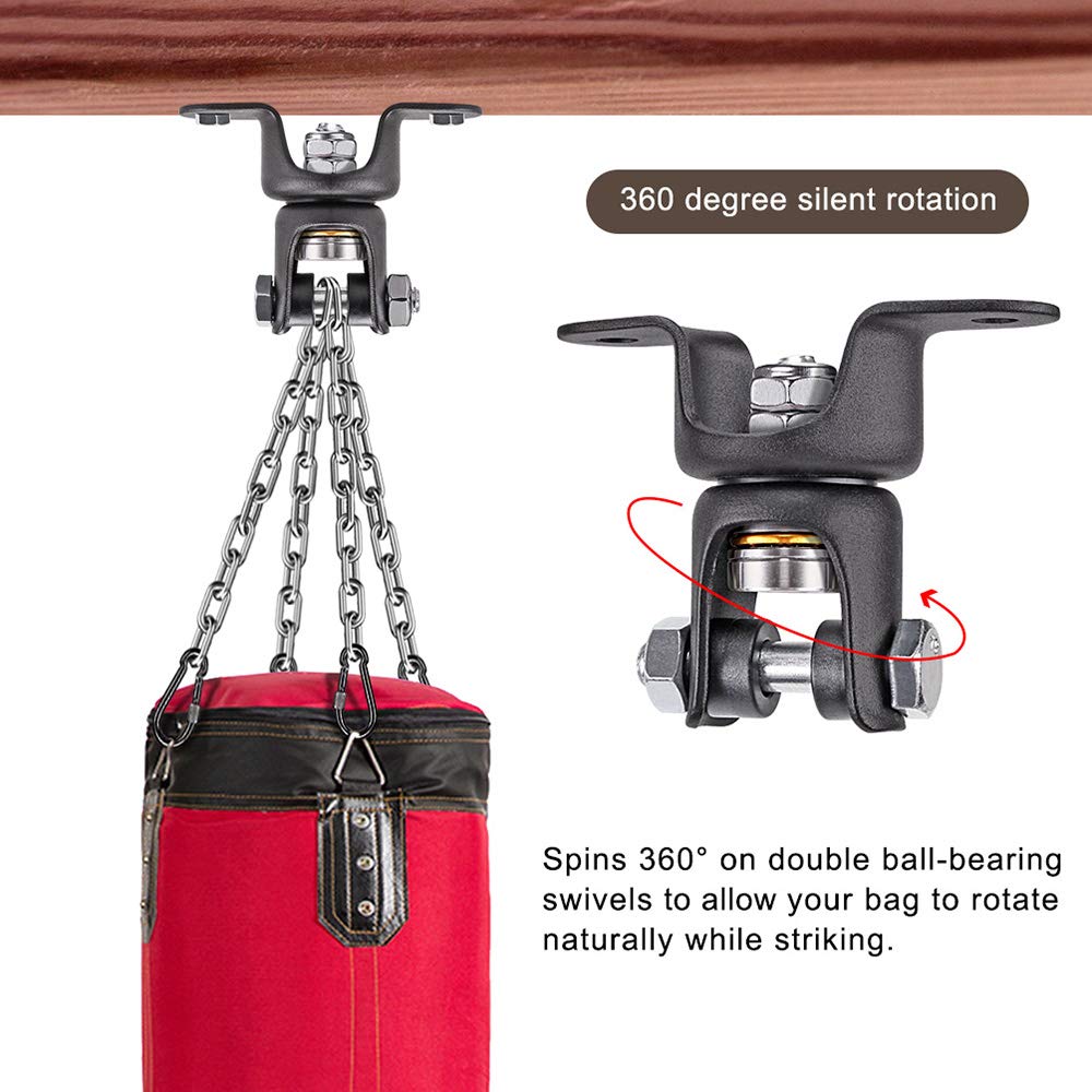 Benelabel Heavy Duty Punching Bag Hanger - 360    Rotation Wood Beam Holder With Bearing Swivel - Easy To Install - Durable Mate