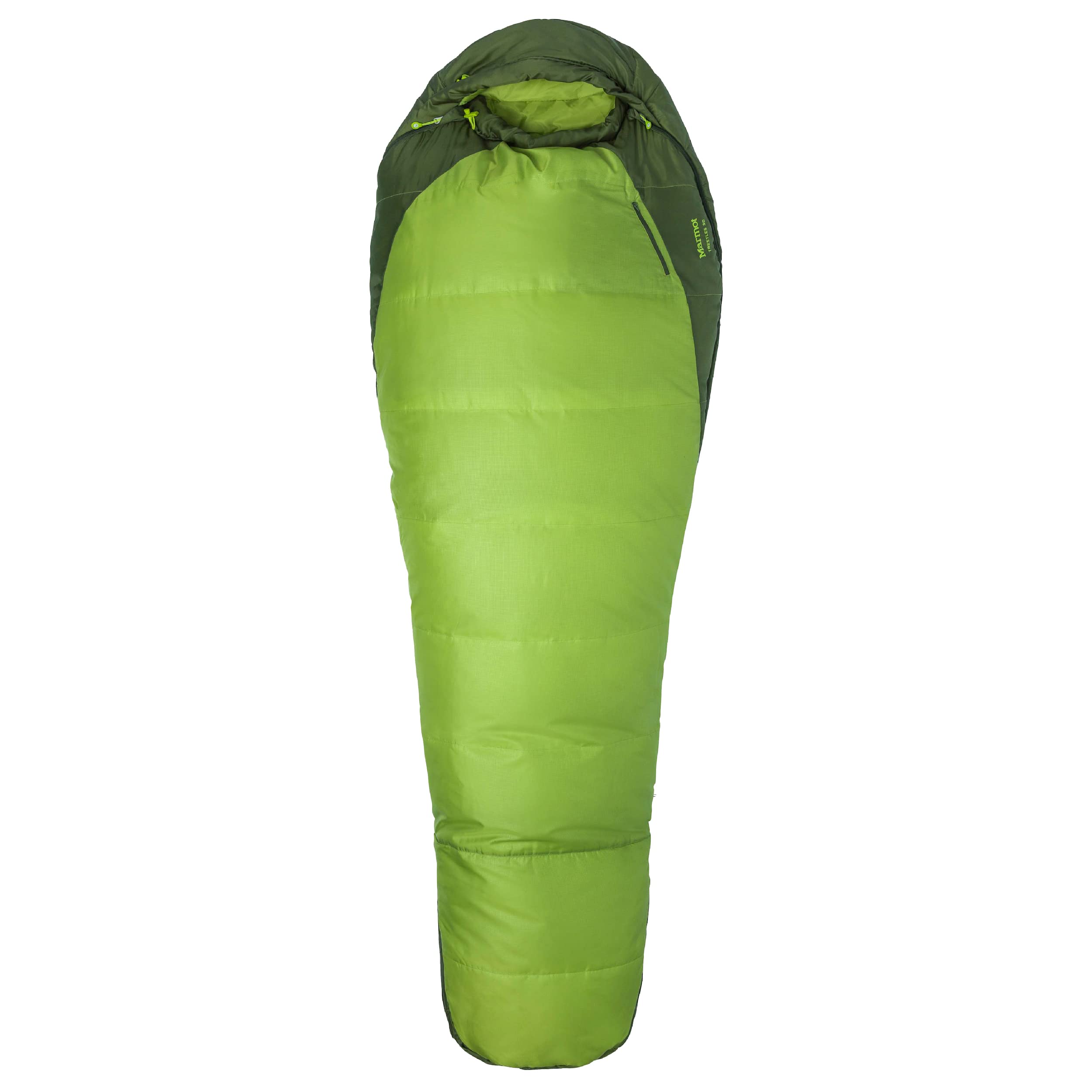 Marmot Mens Trestles 30? Sleeping Bag  Insulated, Water-Resistant, Left-Zip, Green Lichen/Greenland