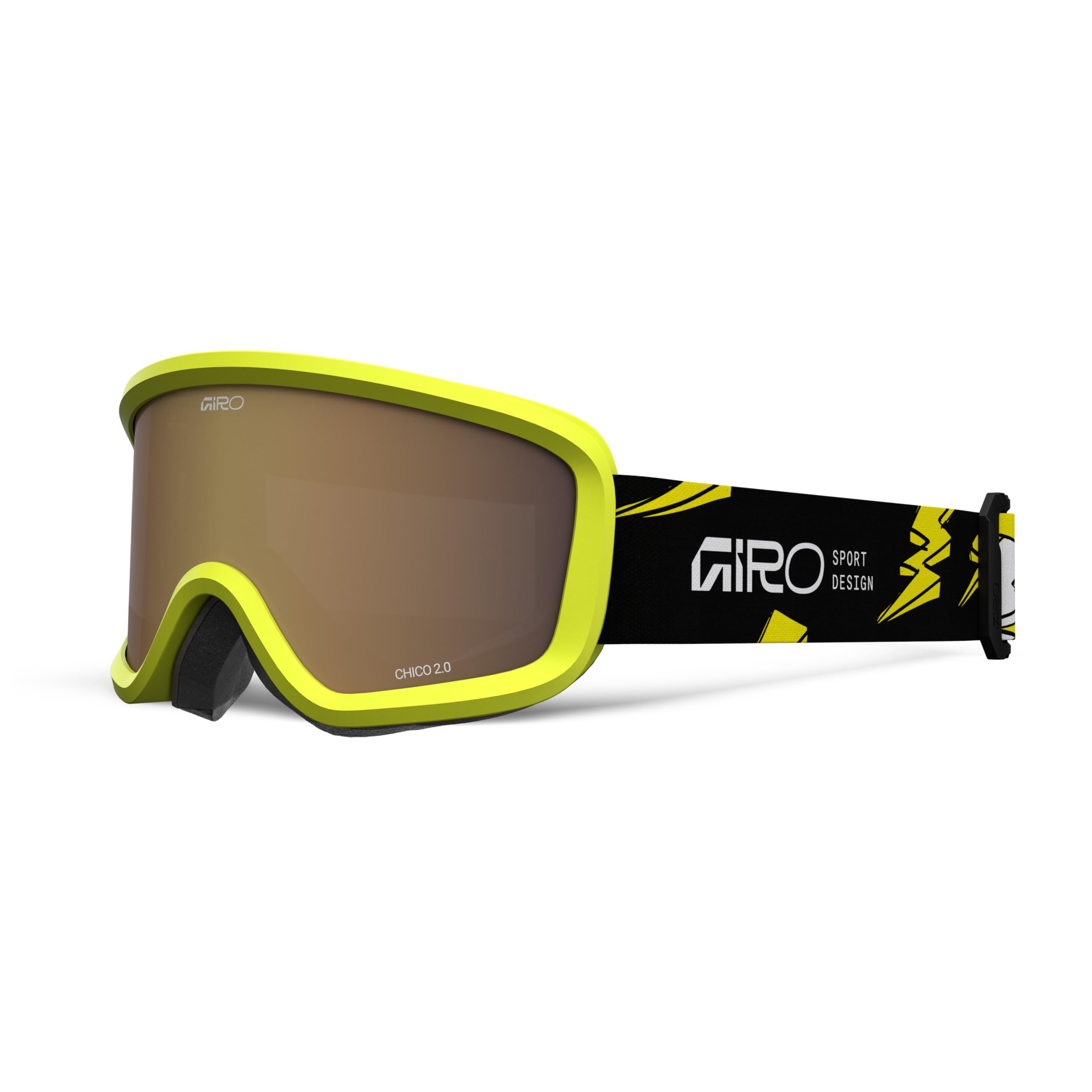 Giro Chico 2.0 Kids Snow Goggle Yellow Bolts - Amber Rose