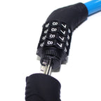 Sanwo Security Bike Lock 4 Digit Resettable Combination Cable Lock For Bicycle, 2 Feet X 1/2 Inch (Blue)
