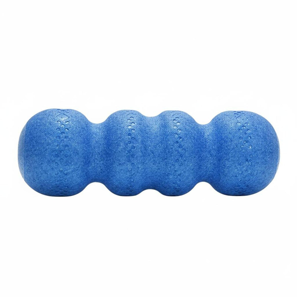 CLOVRIX Wavy Massage Cylinder Deep Tissue Expanded Polypropylene Stretching Column Lightweight, Blue, Hardness 55 | Rollers Fitn