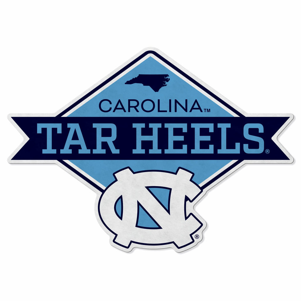 Rico Industries Ncaa North Carolina Tar Heels Diamond Shape Cut Pennant - Home And Living Room D  Cor - Soft Felt Ez To Hang