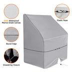 Icover Boat Center Console Cover Heavy Duty 600D Waterproof Marine Canvas For Carolina Skiff, Boston Whaler, Mako, Excel Bay Pro