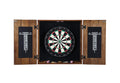 Hathaway Drifter Solid Wood Dartboard & Cabinet Set, Rustic Oak, 6'' L W X 25'' H