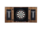 Hathaway Drifter Solid Wood Dartboard & Cabinet Set, Rustic Oak, 6'' L W X 25'' H