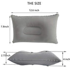 Dogxiong 3 Pack Ultralight Inflatable Pillow Small Squared Flocked Fabric Air Pillow For Hiking,Camping,Traveling,Napping,Desk R