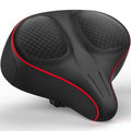 Xmifer Oversized Bike Seat - Comfortable Bicycle Saddle, Middle Groove Design, 2.95'' Thick Memory Foam, Universal Fit Indoor Ou