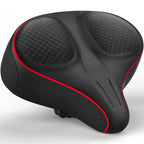 Xmifer Oversized Bike Seat - Comfortable Bicycle Saddle, Middle Groove Design, 2.95'' Thick Memory Foam, Universal Fit Indoor Ou