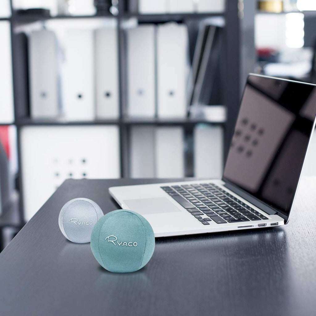 Ryaco 2Pcs Hand Exercise Gel Stress Balls Set, Soft & Hard Gel Balls Set Of 2 For Adults & Kids - Anxiety Relief, Resistance Tra