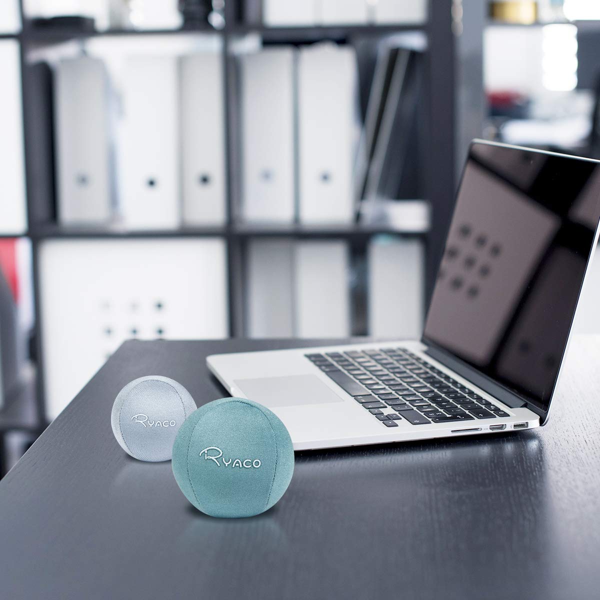 Ryaco 2Pcs Hand Exercise Gel Stress Balls Set, Soft & Hard Gel Balls Set Of 2 For Adults & Kids - Anxiety Relief, Resistance Tra