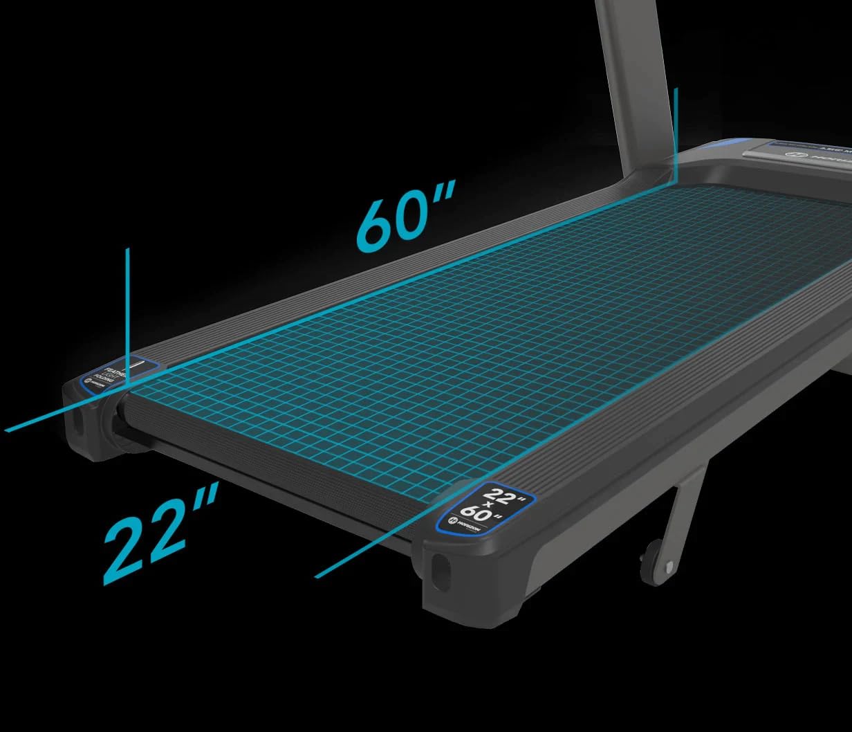 Horizon Fitness 7.4 At Studio Series Smart Treadmill With Bluetooth And Incline, Heavy Duty Folding Treadmill 350 Lbs Weight Cap