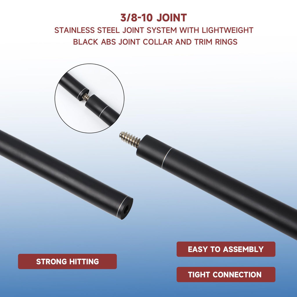 Gse 58'' 2-Piece Fiberglass Graphite Composite Billiard Pool Cue Stick (Matte Black, 20Oz)