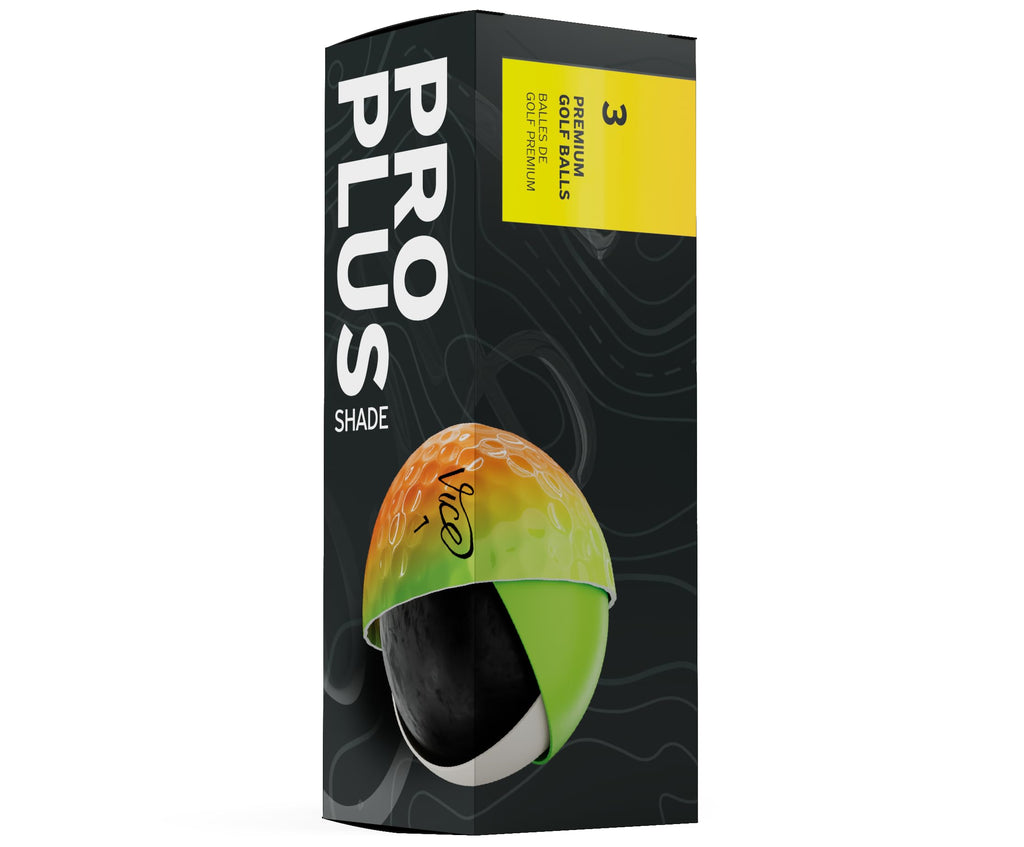 Vice Pro Plus Golf Balls (2025 Model) (Yellow/Orange Shade)