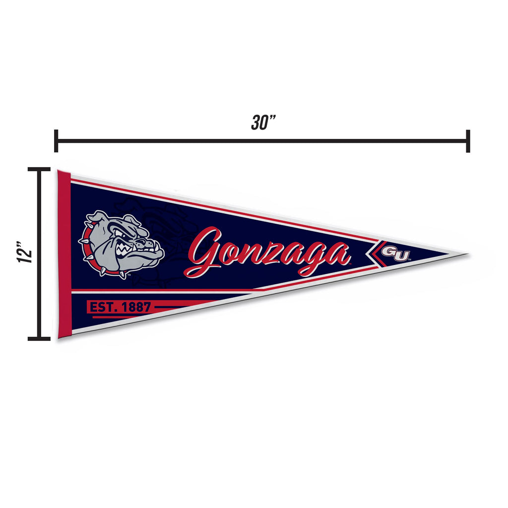 Rico Industries Ncaa Gonzaga Bulldogs - Zags Classic 12'' X 30'' Felt Wall D  Cor Pennant - Great For Home/Bed Room/Man Cave D