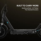 Electric Scooter for Adults, Foldable E-Scooter with Dual Suspension & Front/Rear Turn Signal Lights, 650W Motor, 36V 18AH Batte