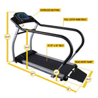 Body Solid (T50) Endurance Cardio Walking Treadmill - Adjustable Speed, Full-Length Handrails, Wide Ramp, Heart Rate Monitor, Le