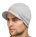Poshing Cotton Skull Peak Sports Winter Cap Light Grey