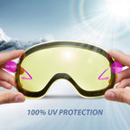 Vanrora X-Mag Ski Goggles Replacement Lens, Vlt 87.4% Yellow Lens
