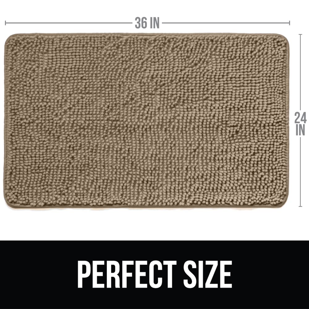 Kangaroo Luxury Chenille Bath Rug, 36X24, Extra Soft And Absorbent Shaggy Bathroom Rugs, Machine Wash Mat, Strong Underside, Plu
