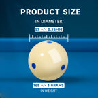 Gse Billiard Practice Training Cue Ball, Aaa-Grade Pro Cup Standard Pool Billiard Cue Ball With 6 Blue Dots(6 Oz 2-14)