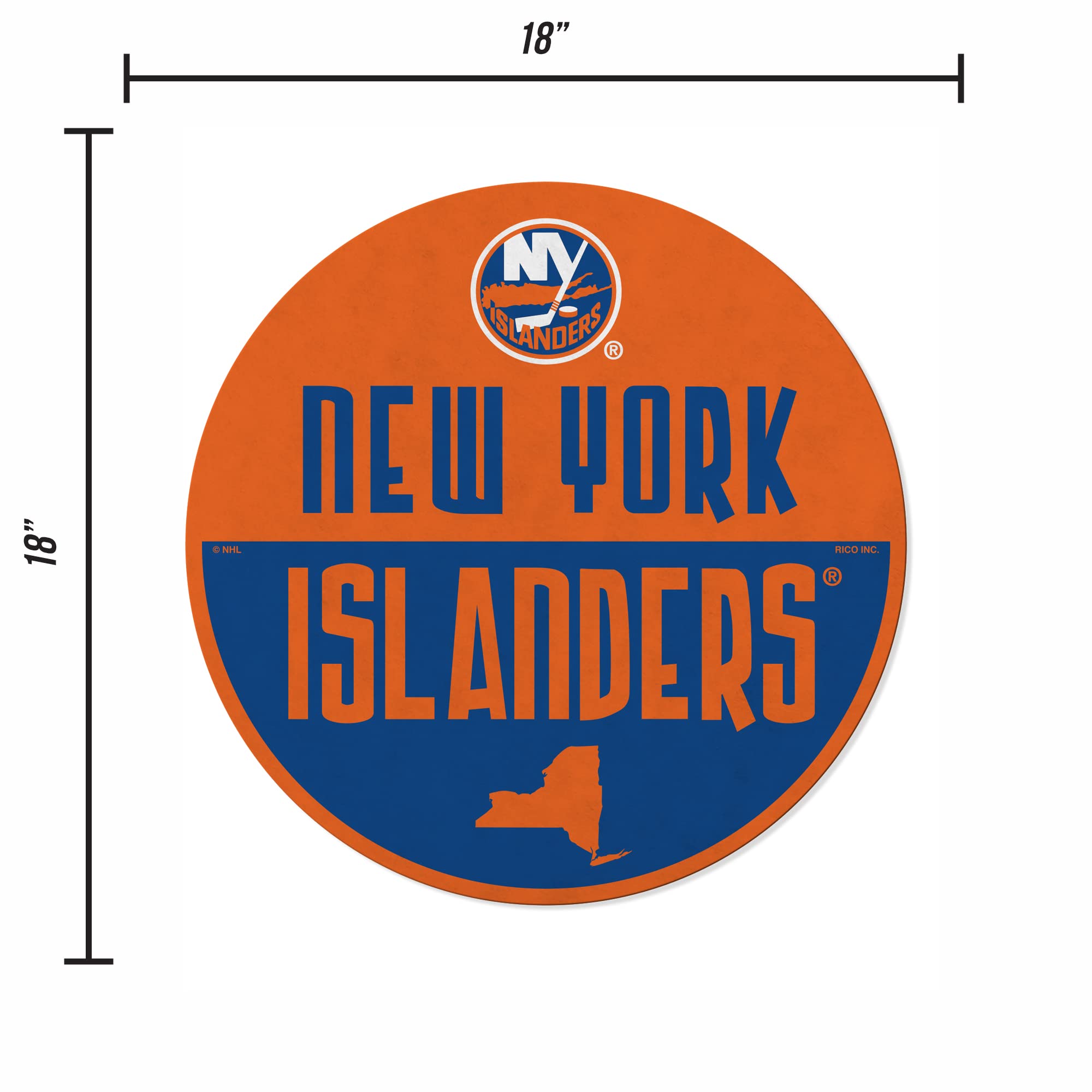 Rico Industries Nhl New York Islanders Classic Shape Cut Pennant - Home And Living Room D  Cor - Soft Felt Ez To Hang